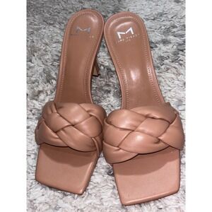 Marc Fisher LTD Womens MLDIGAN Braided 4" Heeled Sandals Mules - Size 9M NWOT‎